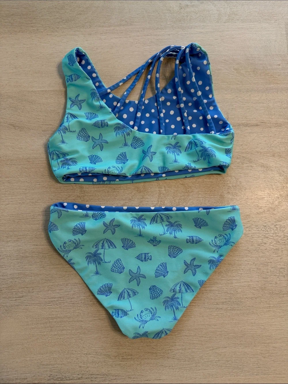 Girls' Mint Sea Life Two-Piece Swim Bikini